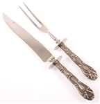 WHITING STERLING SILVER HANDLE CHAMPLAIN CARVING SET