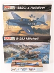 MILITARY MODEL AIRPLANE KITS - LOT OF 3