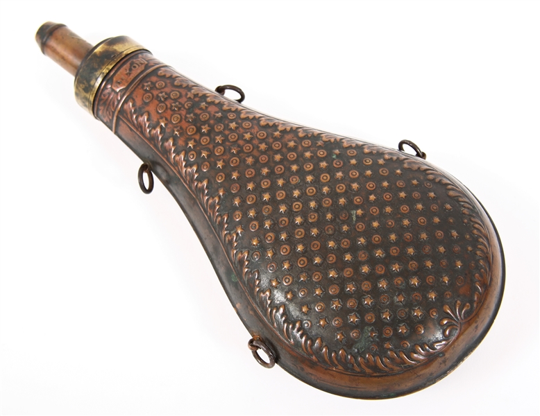 19th C. DIXON POWDER FLASK