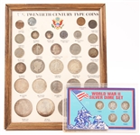 US 20th C. COIN TYPE SET & WWI SILVER DIME SET 