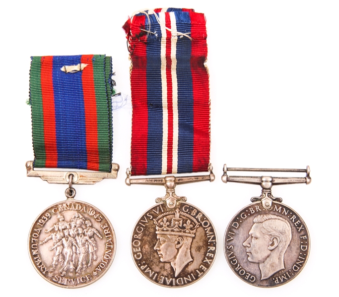 BRITISH & CANADIAN MILITARY MEDALS - LOT OF 3