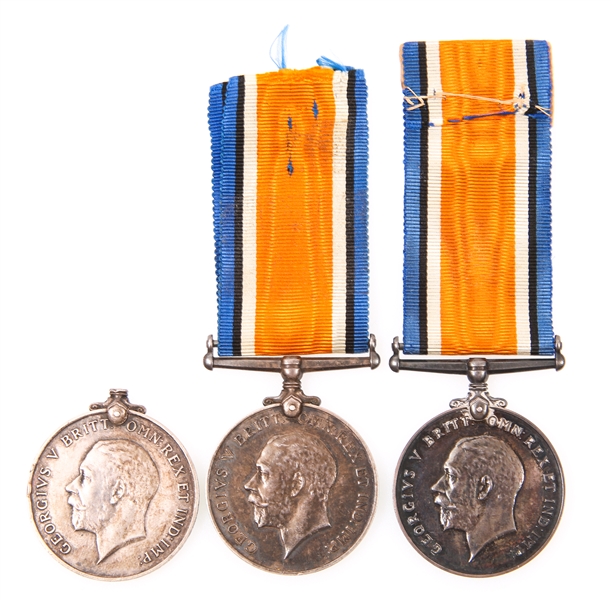 NAMED BRITISH WWI CAMPAIGN MEDALS - LOT OF 3