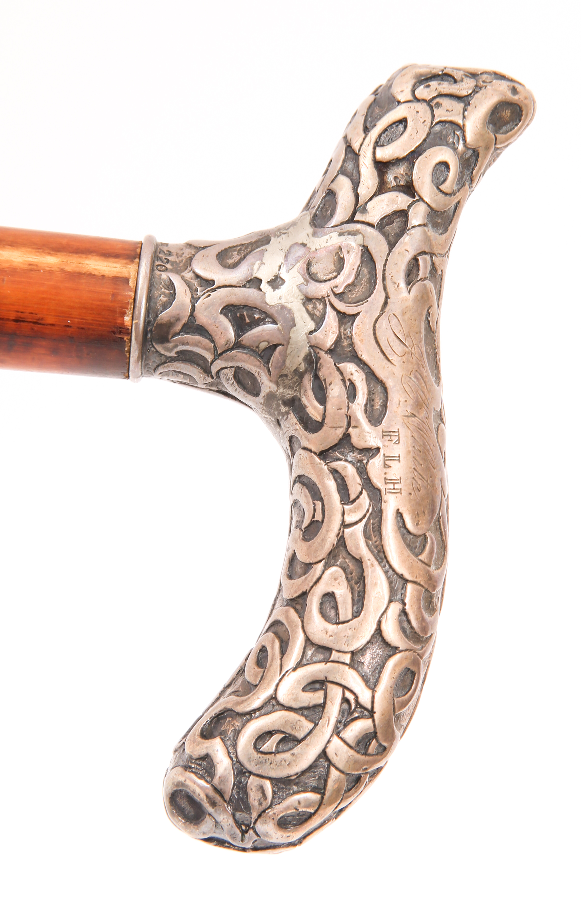 Opera Handle Lot Detail - EARLY 20TH C. STERLING OPERA HANDLE DRESS CANE
