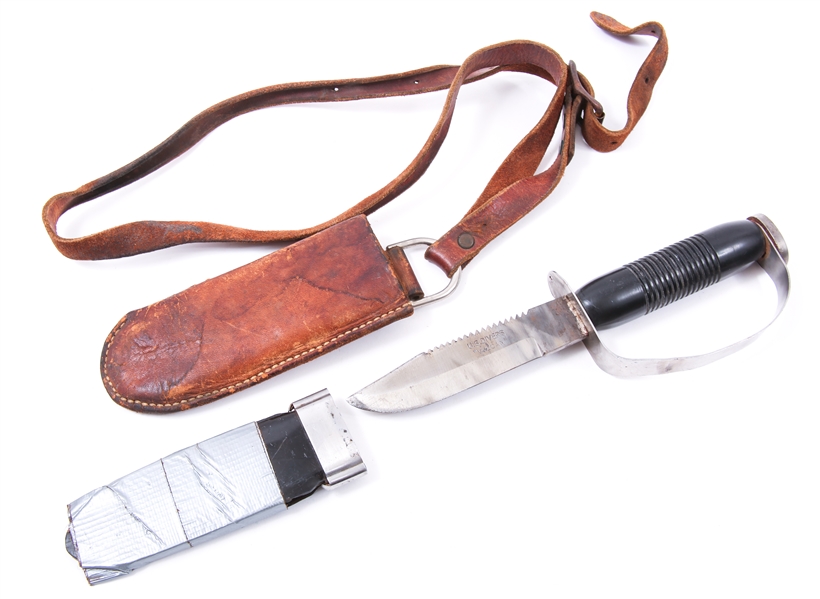 1960s US DIVERS VULCAN KNIFE WITH SCABBARD & SHEATH