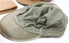 MILITARY SIDE GARRISON CAPS, HATS - LOT OF 8