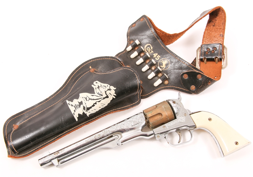 HUBLEY COLT .45 CAP GUN WITH HOLSTER