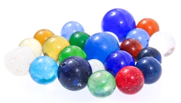 20TH C. CLEAR MARBLES 