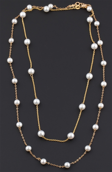 14K GOLD FRESHWATER PEARL NECKLACES