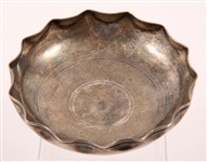 TURKISH 900 COIN SILVER FOOTED BOWL