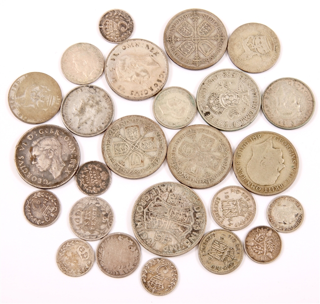 BRITISH SILVER COINAGE - 139 GRAMS