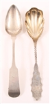 19TH C. AMERICAN COIN SILVER SPOONS - LOT OF TWO