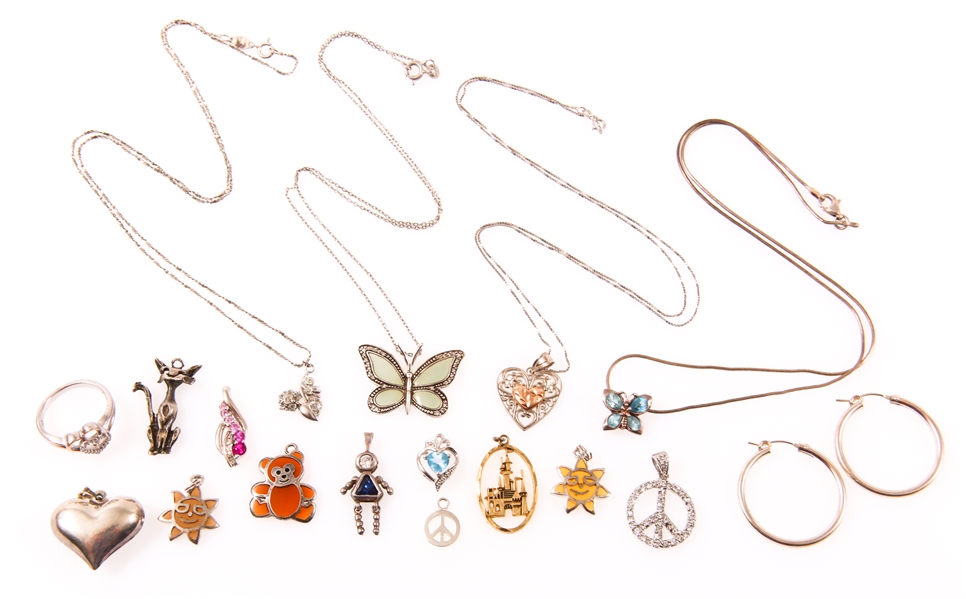 STERLING SILVER PENDANTS & CHARMS 