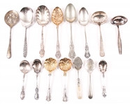 SILVER PLATED SERVING SPOONS 