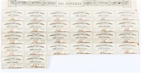 1878 $100 CONFEDERATE WAR BOND