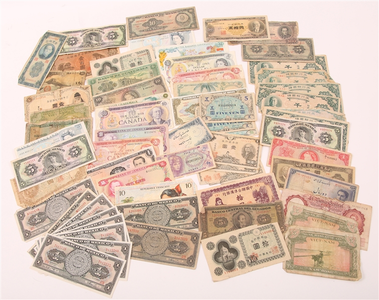 WORLD PAPER CURRENCY 60+ PIECES