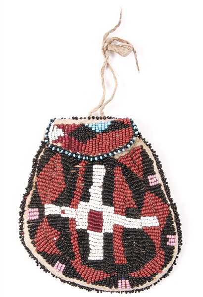 EARLY 20TH C. ARAPAHO BEADWORK POUCH