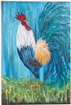 MICHAEL GREEN "COVID THE COCKY COCK" ACRYLIC ON CANVAS