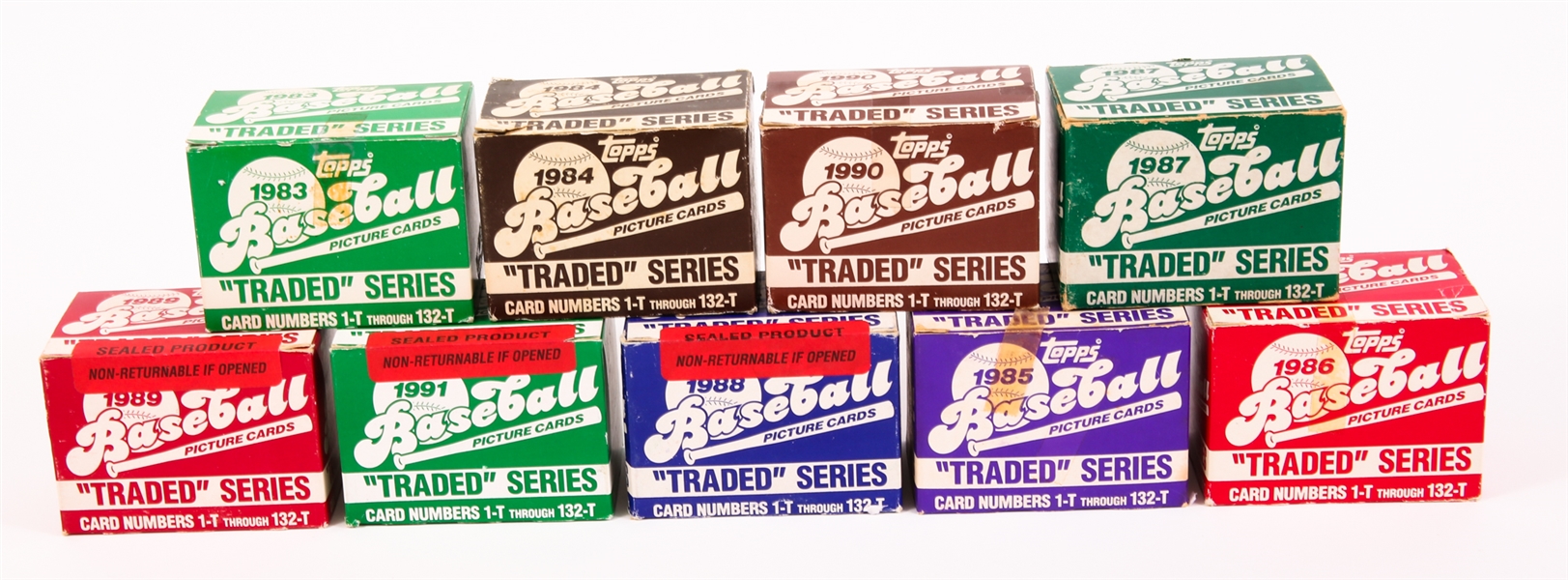 1983-1991 TOPPS BOXED BASEBALL CARDS