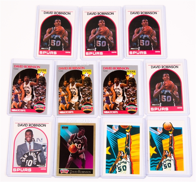 1989 & 1990 DAVID ROBINSON BASKETBALL CARDS - LOT OF 11