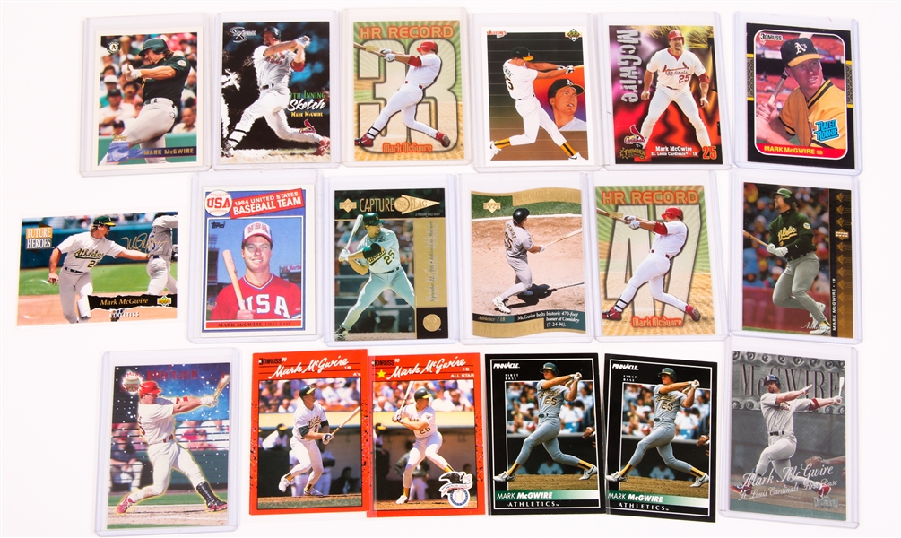 MARK MCGWIRE BASEBALL CARDS - LOT OF 18