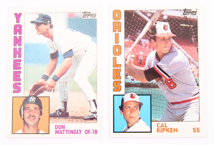 BETTER 1984 TOPPS BASEBALL CARDS - MATTINGLY & RIPKEN