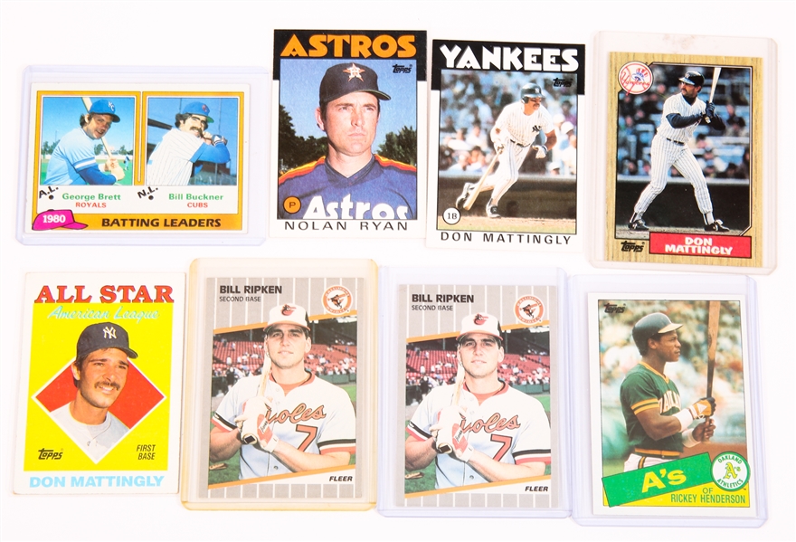 1970S & 1980S BASEBALL CARDS - LOT OF 8