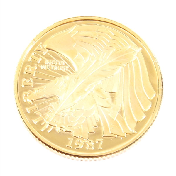 1987 U.S. $5 CONSTITUTION BICENTENNIAL GOLD COIN