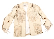 MENS SCULLY TAN FRINGE LEATHER JACKET