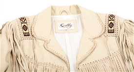 MEN'S SCULLY TAN FRINGE LEATHER JACKET