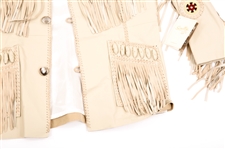 MEN'S SCULLY TAN FRINGE LEATHER JACKET