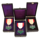 WWII ERA JAPANESE ORDER OF THE RISING SUN ENAMEL MEDALS