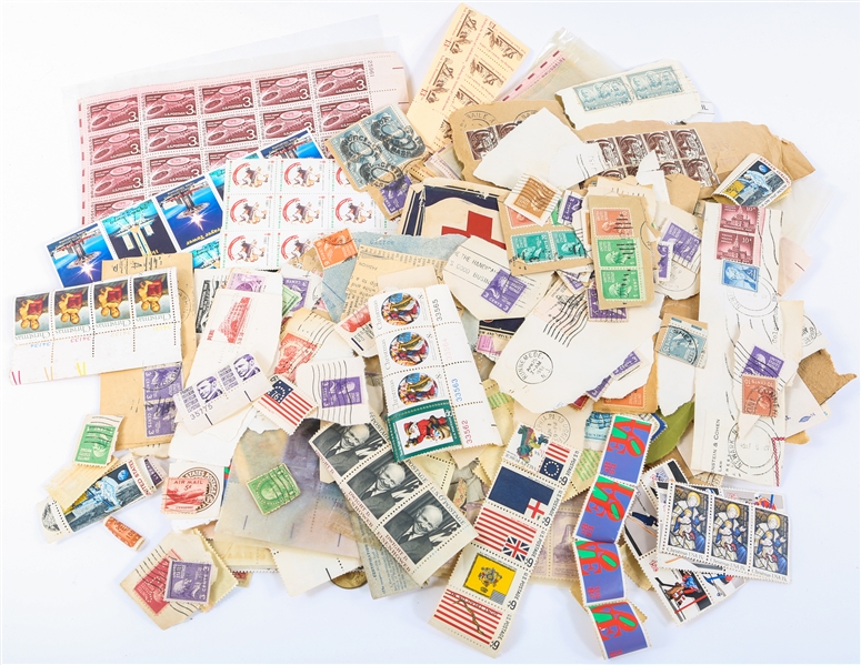 PARTIAL SHEETS & LOOSE POSTAGE STAMPS