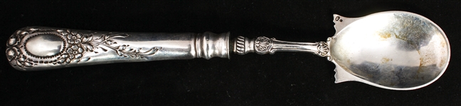 19TH CENTURY STERLING SILVER SERVING SPOON 