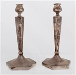STERLING SILVER CANDLESTICK PAIR