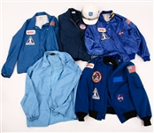 MENS JACKETS WITH NASA PATCHES, HELMET - LOT OF 5