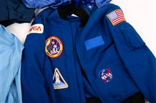 MEN'S JACKETS WITH NASA PATCHES, HELMET - LOT OF 5