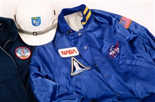 MEN'S JACKETS WITH NASA PATCHES, HELMET - LOT OF 5