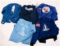 MEN'S JACKETS WITH NASA PATCHES, HELMET - LOT OF 5