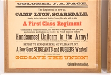 REPRODUCTION CIVIL WAR RECRUITING POSTERS - LOT OF 2