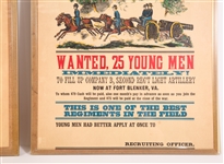 REPRODUCTION CIVIL WAR RECRUITING POSTERS - LOT OF 2