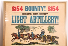 REPRODUCTION CIVIL WAR RECRUITING POSTERS - LOT OF 2