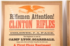 REPRODUCTION CIVIL WAR RECRUITING POSTERS - LOT OF 2