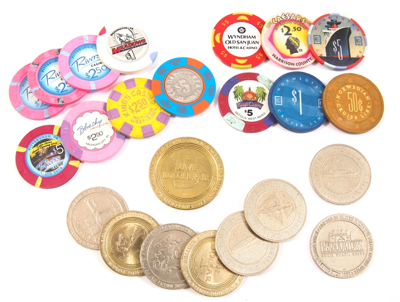 U.S. AND INTERNATIONAL GAMING TOKENS - LOT OF 23
