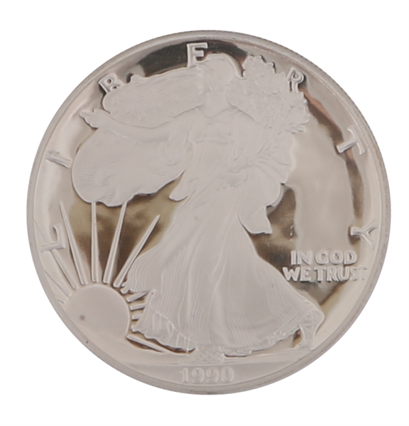 1990 PROOF AMERICAN SILVER EAGLE 1 OZ COIN