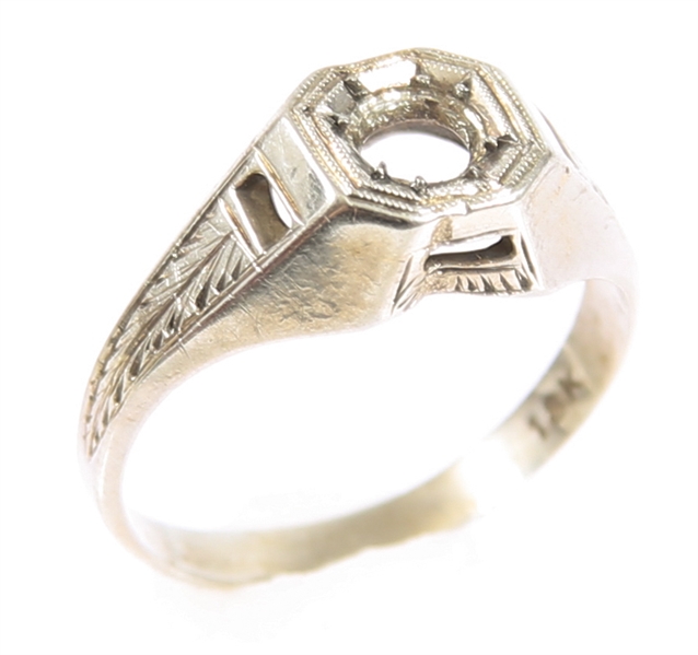 18K WHITE GOLD ART DECO RING SETTING