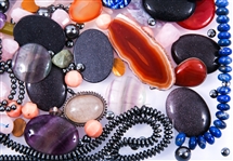 LOOSE SEMI-PRECIOUS STONES AND BEADS 100+