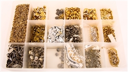BEADS - GLASS, ACRYLIC, COMPOSITE - LOT OF 5 BEAD HOLDERS