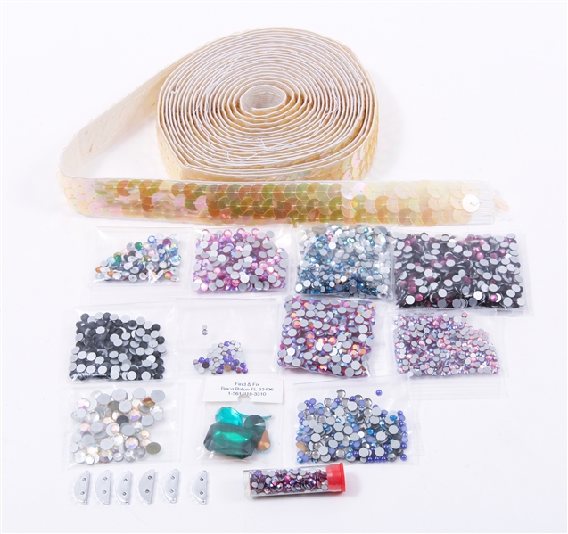 LOOSE RHINESTONES & SEQUIN RIBBON
