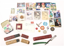 ESTATE COLLECTIBLES - RAZORS, SPORTING CARDS, TOKENS, & MORE
