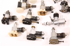 MODEL AIRPLANE .049 COX, WEN-MAC, OX CUB SMALL ENGINES - LOT OF 17